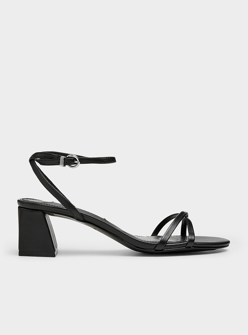 Steve Madden Black Rae thin straps block-heel sandals Women for women