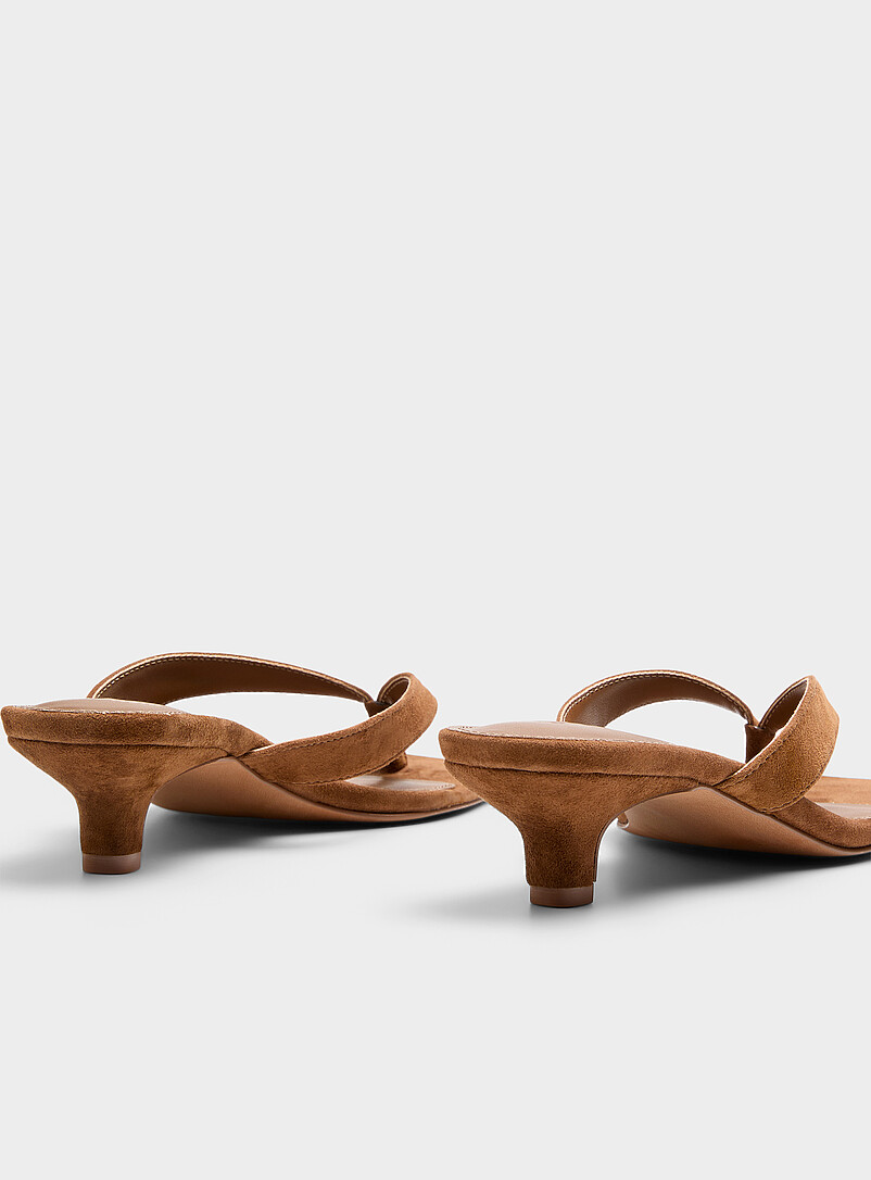 Steve Madden Brown  Tracie kitten heel sandals for women