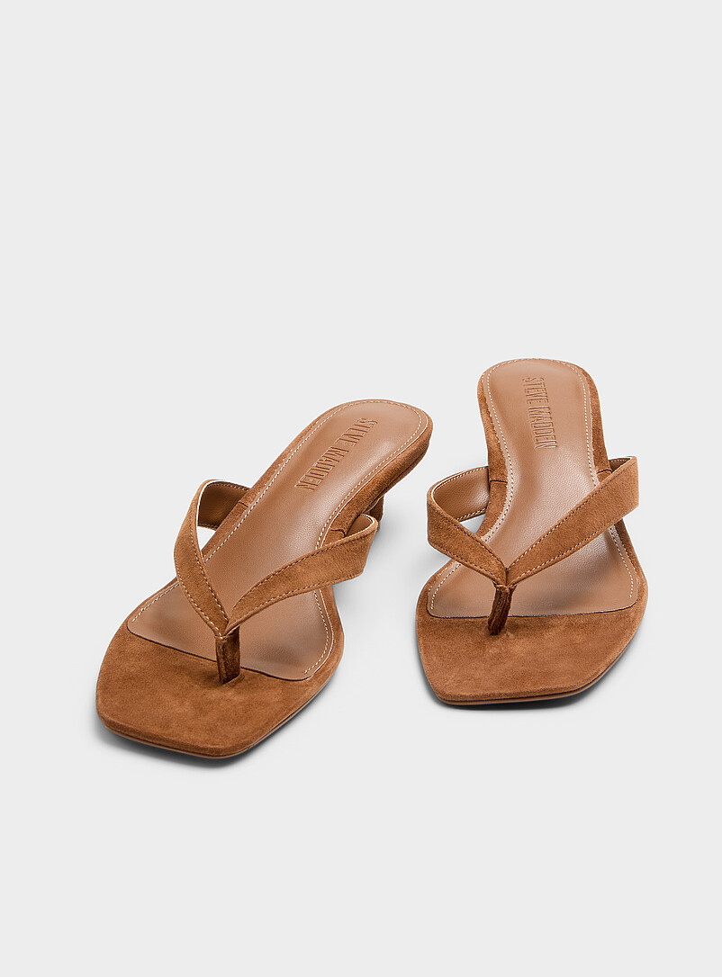 Steve Madden Brown  Tracie kitten heel sandals for women