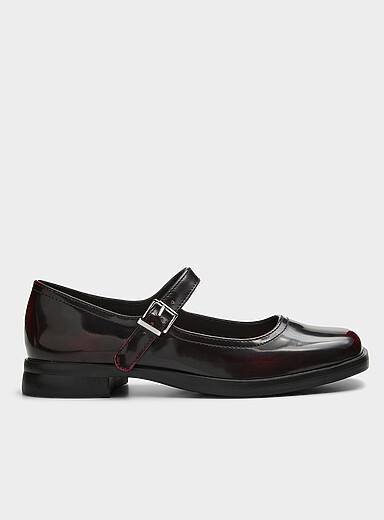 Steve Madden Burgundy Dominic glossy burgundy Mary Janes for women