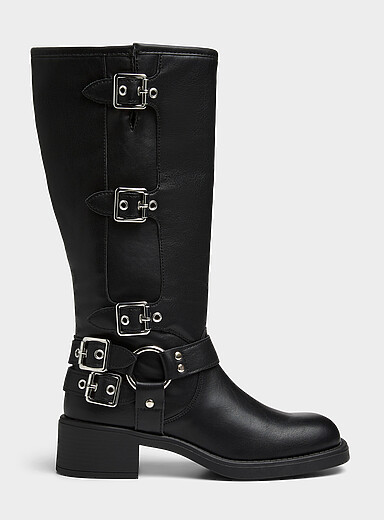 Steve Madden Black Clarahh tall moto boots Women for women