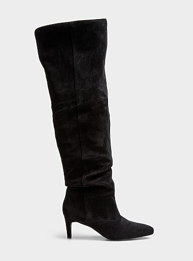 Steve Madden Black Stassi slouchy faux-suede boots Women for women