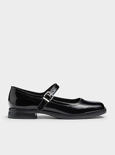 Steve Madden: La Mary Jane noire vernie Dominic Femme Noir pour femme