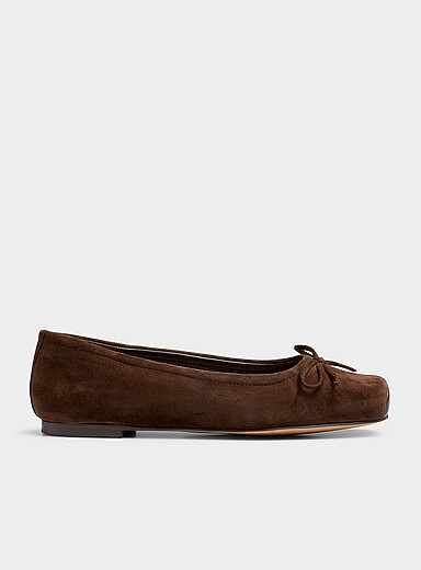 Steve Madden Brown Eleve square-toe suede ballet flats Women for women