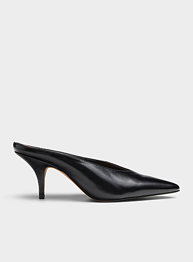Steve Madden Black Black leather Fonza mule pumps Women for women