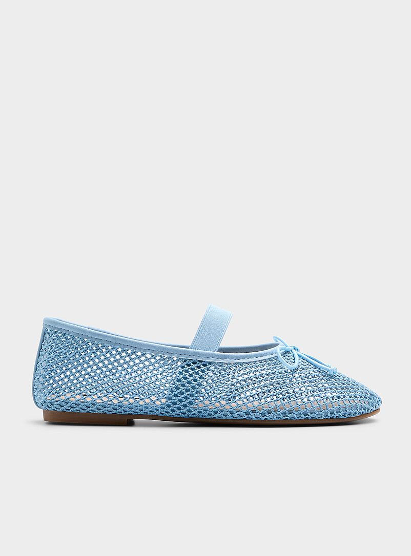 Palm Mesh Mary Jane Ballet Flats Women
