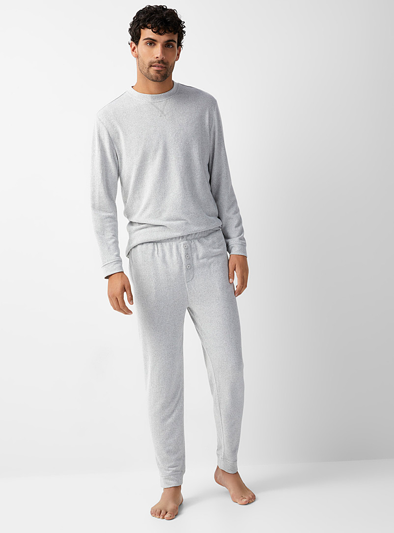 Everyday Sunday Pale Grey Brushed jersey lounge joggers for men