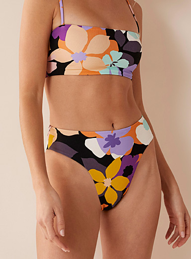 Floral Patchwork High Leg Bikini Bottom – Everyday Sunday