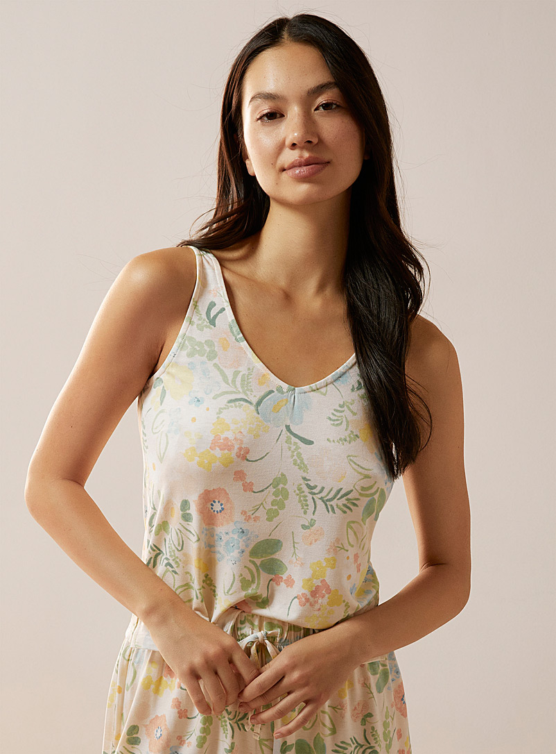 Everyday Sunday Assorted Pastel garden cropped cami for women