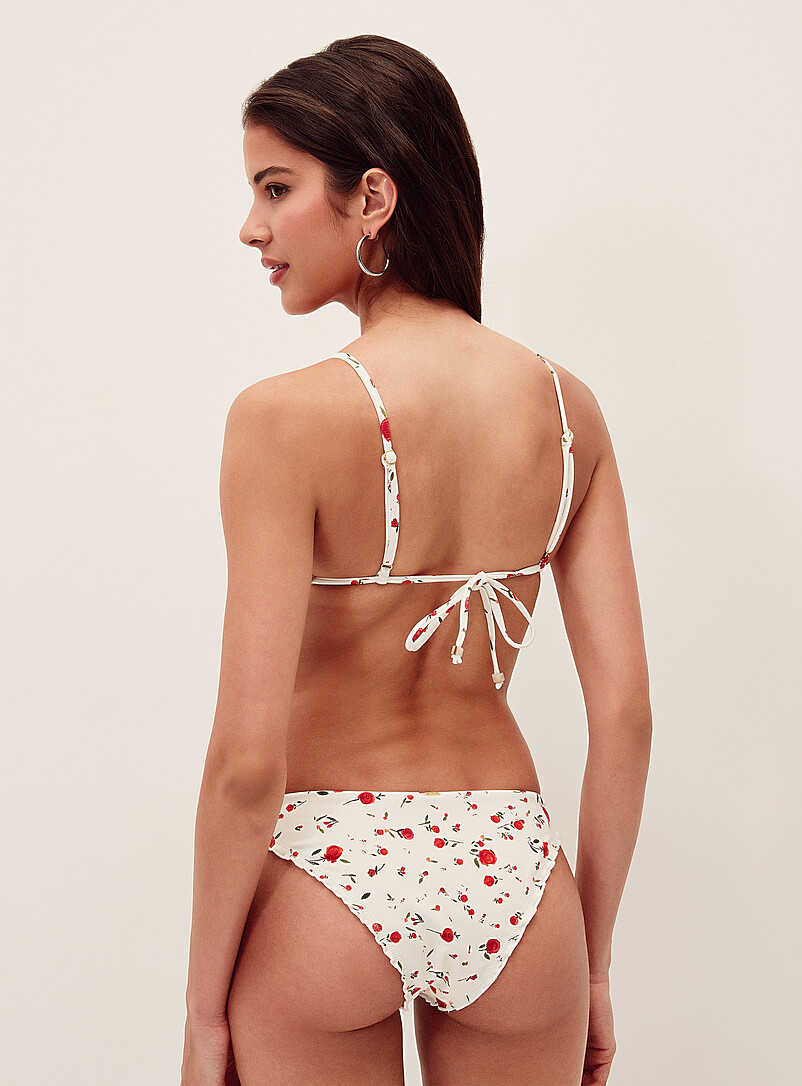Red rose ruched slim bikini product image 3