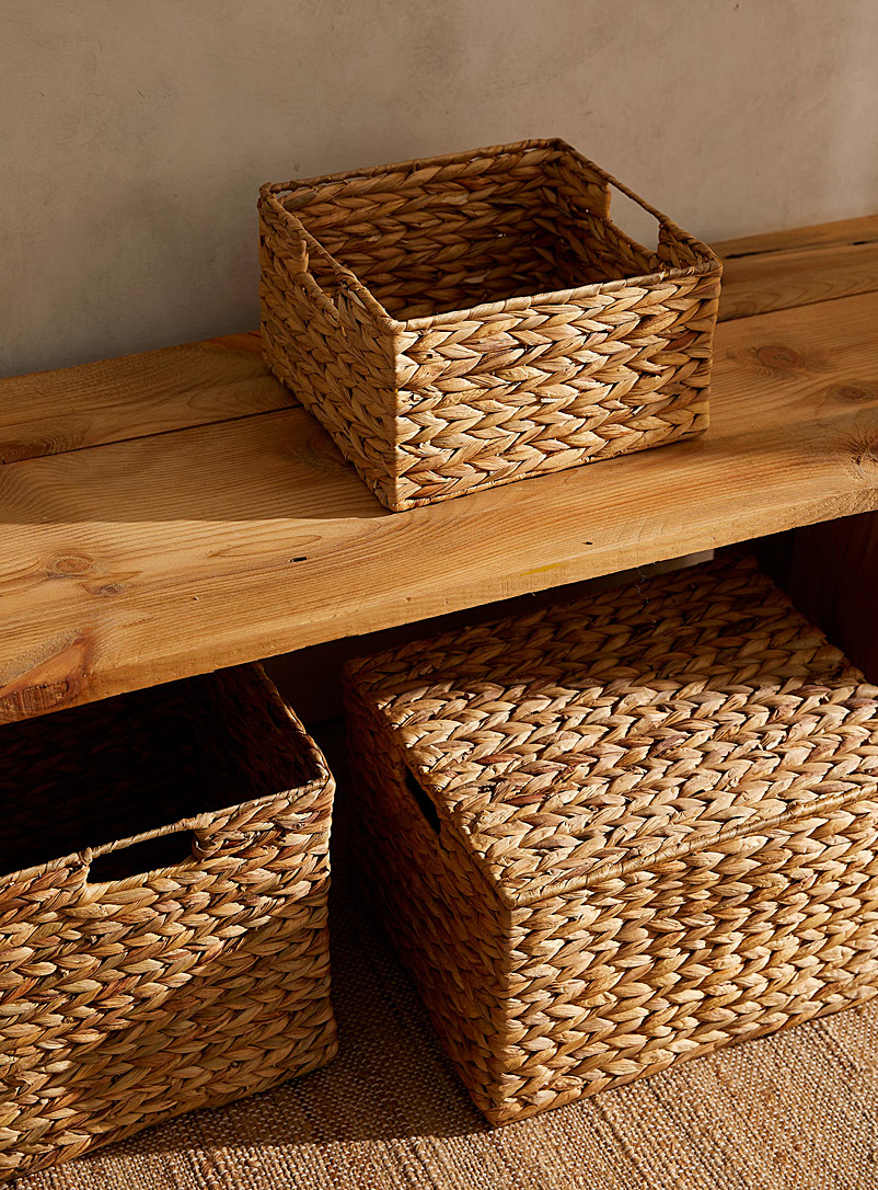 Simons Maison: Le petit panier de rangement jacinthe d'eau Brun clair