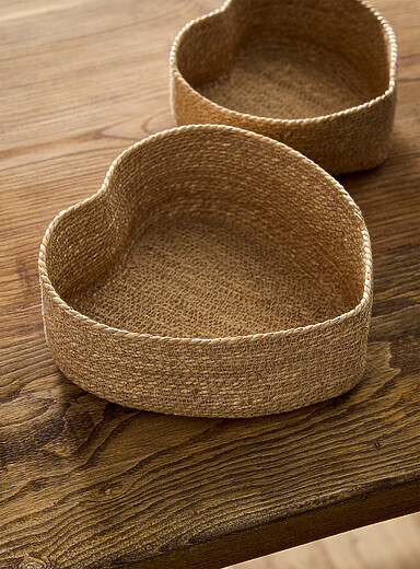 Le panier c&oelig;ur jonc de mer