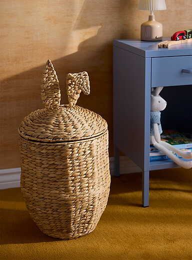 Le panier de rangement lapin jacinthe d'eau