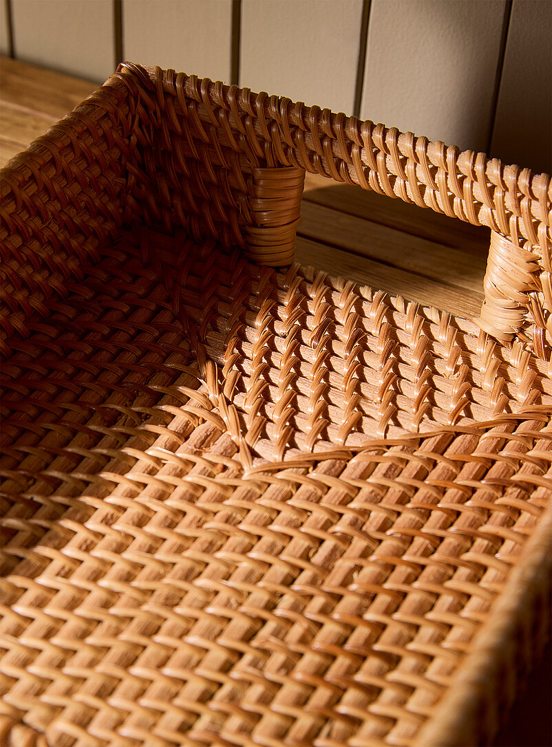 Rectangular rattan tray product image 2