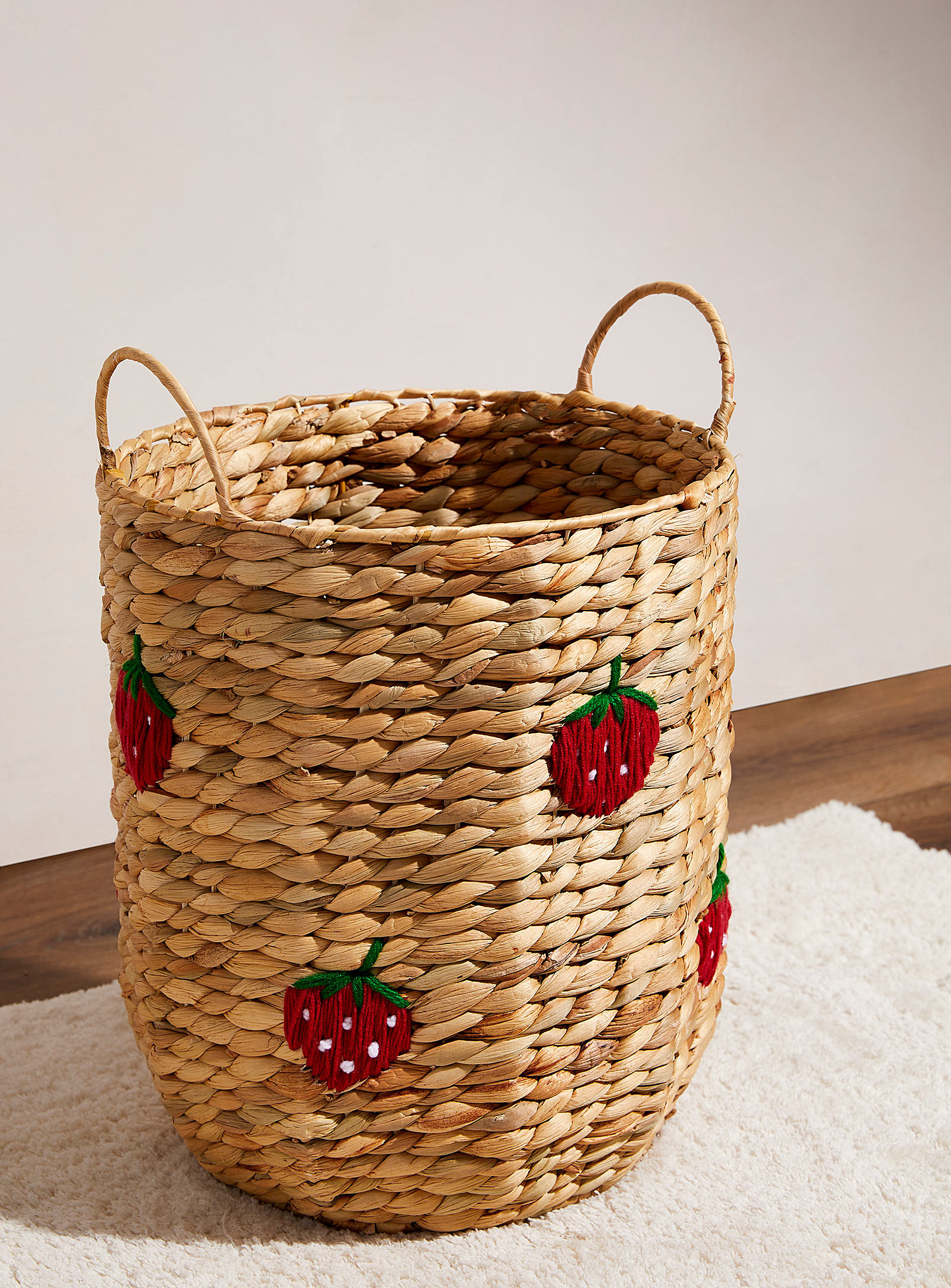 Simons Maison - Small strawberries braided basket