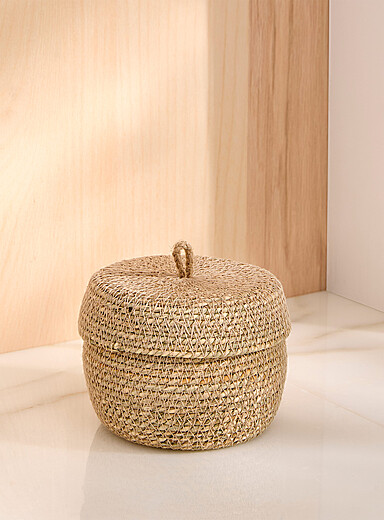 Le pot d&eacute;co rond jonc de mer
