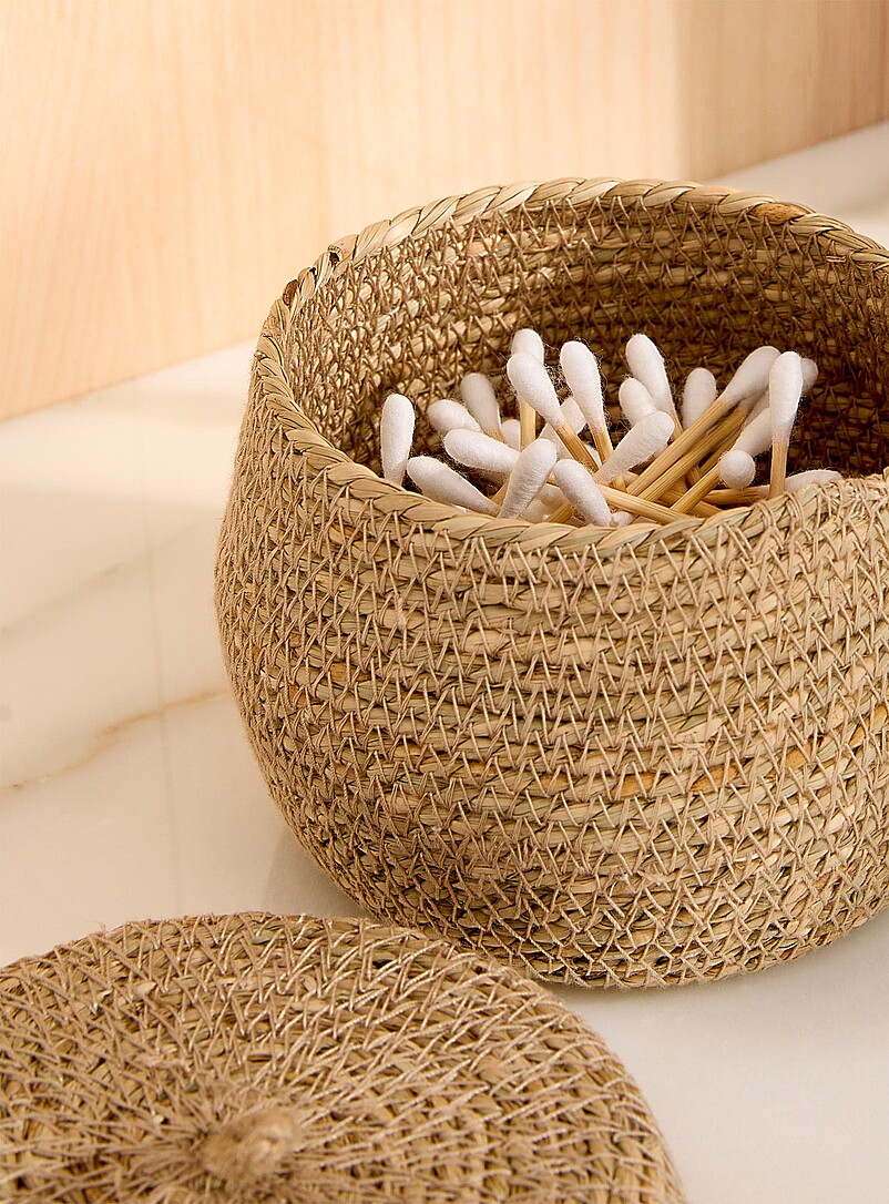 Seagrass round decorative jar product image 2