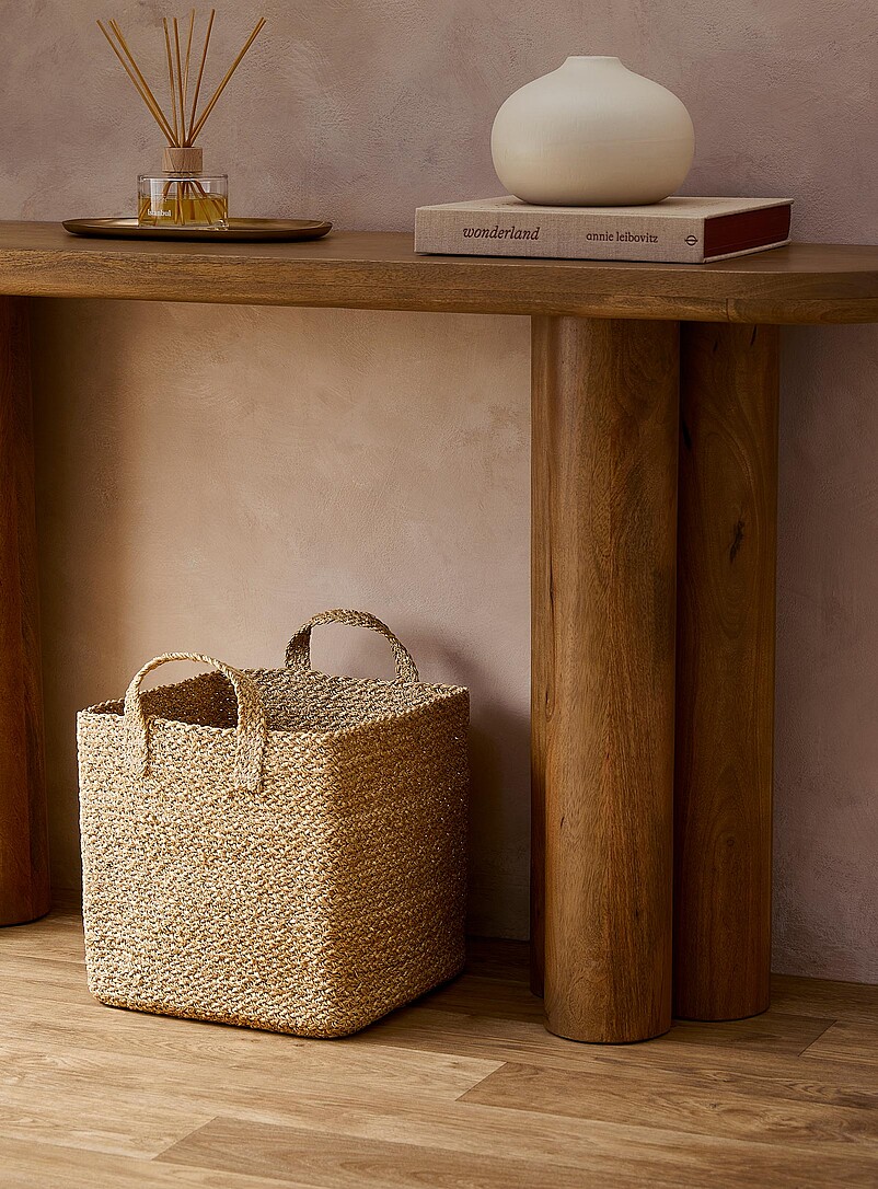 Jute large cubic basket product image (primary)