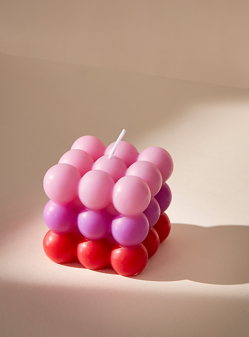 Simons Maison Dusky Pink Pop gradient bubbles small candle