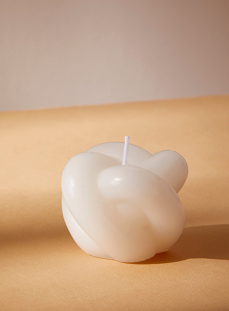 Simons Maison Ivory White Small knotted candle
