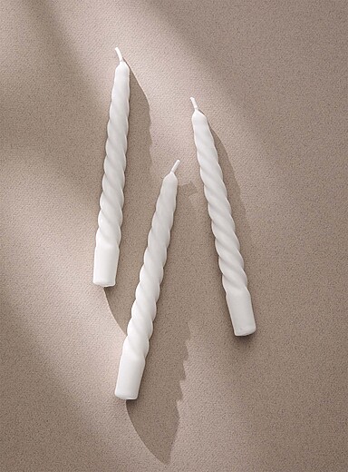 Twisted candles Set of 3