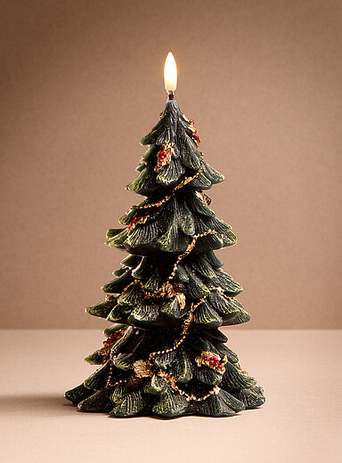 Le sapin lumineux en paraffine avec lumi&egrave;res &agrave; DEL <b>Collection de No&euml;l</b>