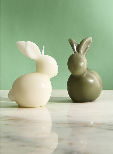 Small bunny candles Set of 2 Easter Collection | Simons Maison ...