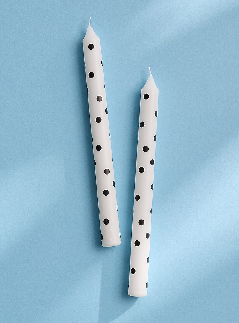 Patterned elongated candles Set of 2 product image (primary)
