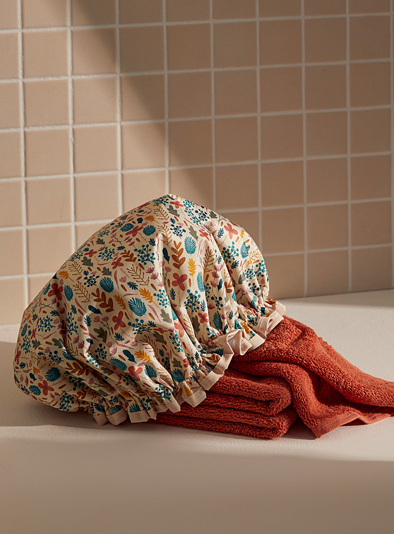 Simons Maison: Le bonnet de douche fleurs dessinées Assorti