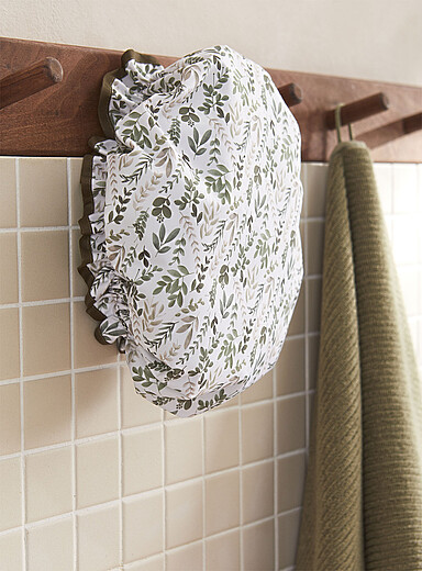 Le bonnet de douche feuillage contraste