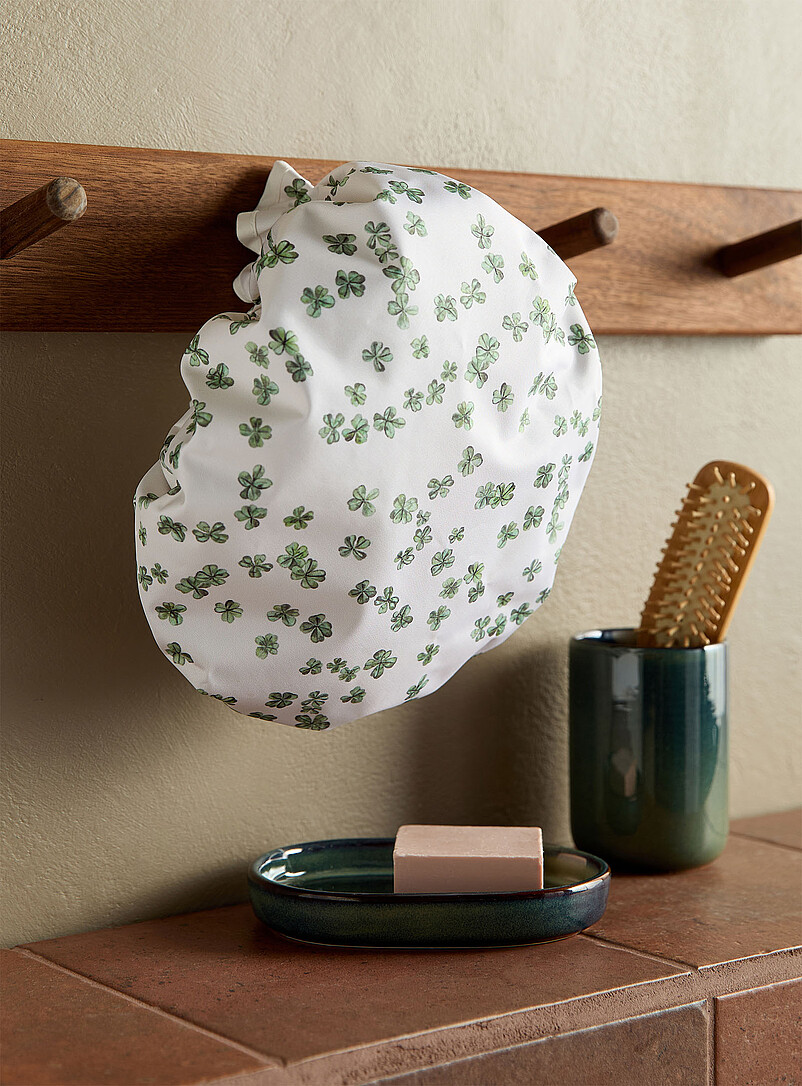 Lucky Clovers Shower Cap