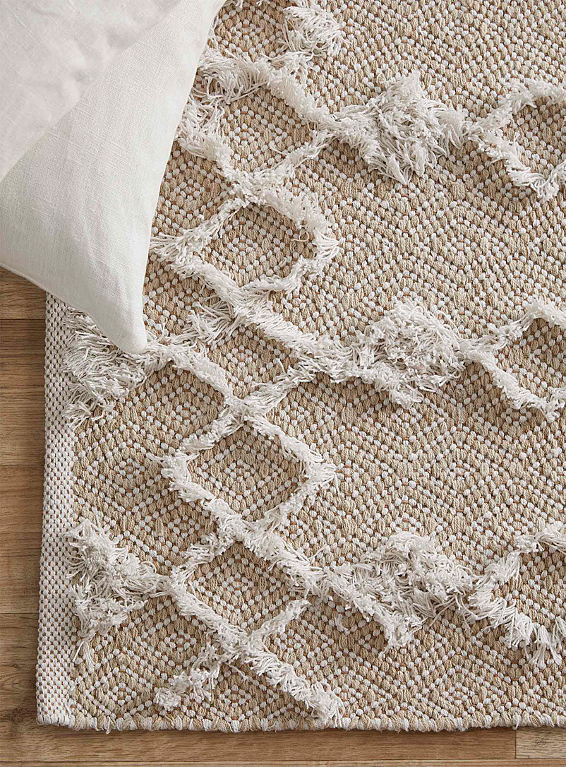 Simons Maison: Le tapis point coupé 120 x 180 cm Ivoire blanc os