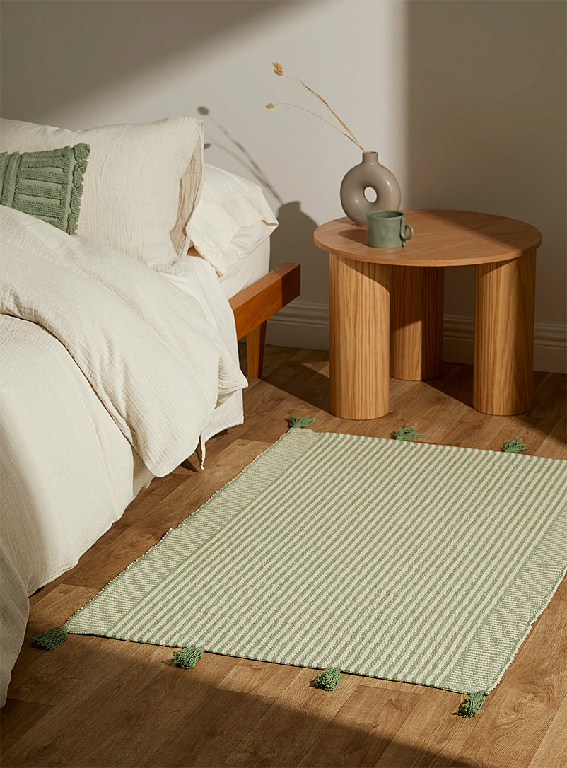 Simons Maison: Le tapis touche printanière 90 x 130 cm Vert à motifs