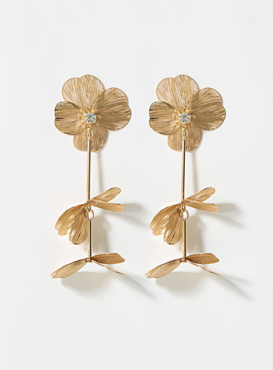 Hanging flower earrings