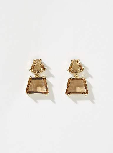 Amber gemstone earrings