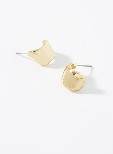 Large shiny half-hoops