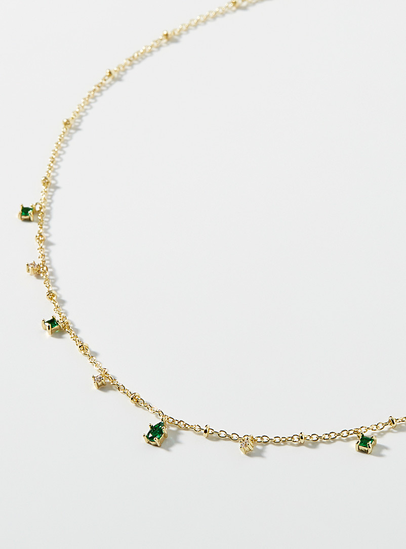 Simons: Le collier cristaux pendants Assorti pour femme