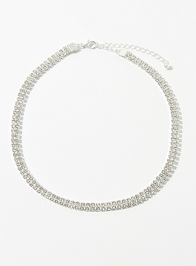 Le tour de cou double rang cristaux