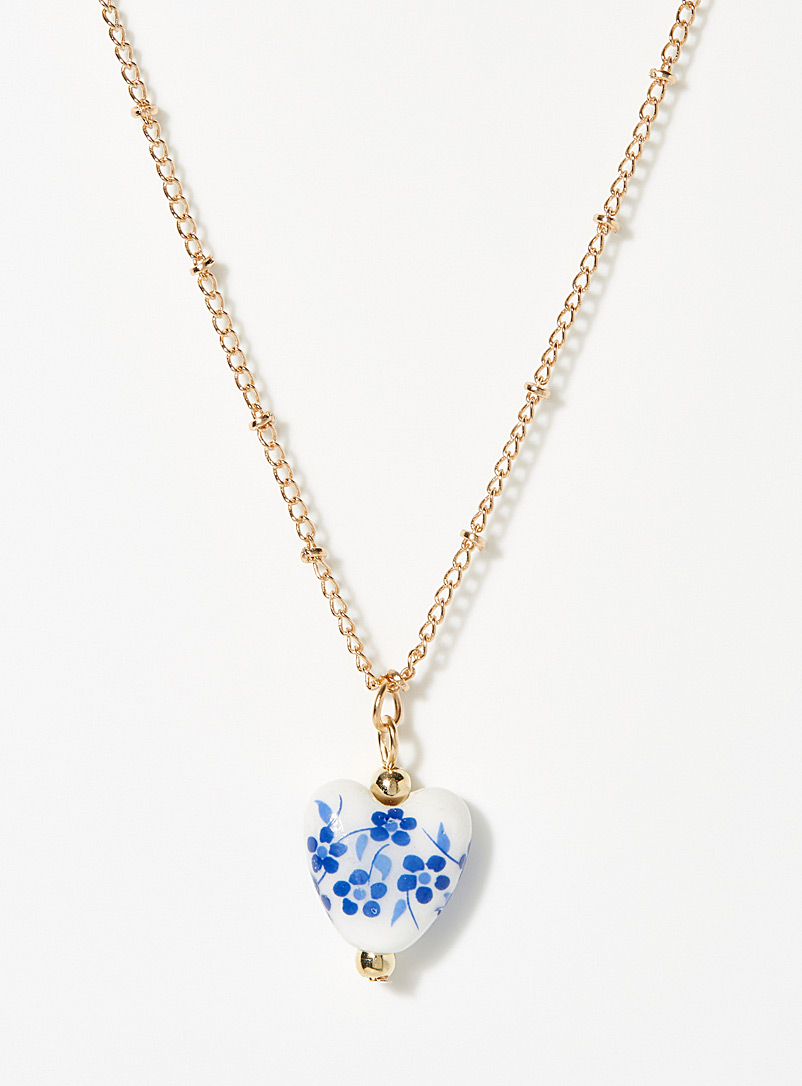 Simons Assorted Japanese flower heart necklace for women