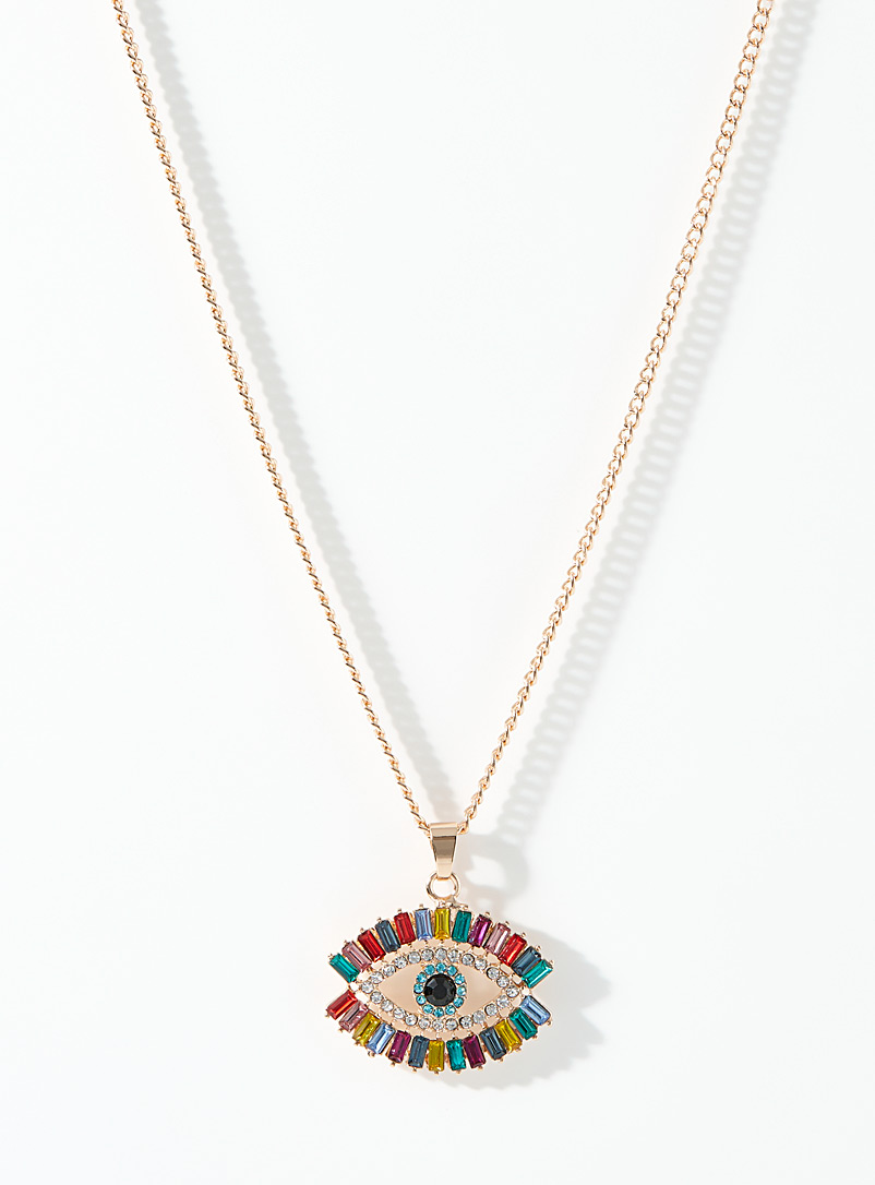 Simons Assorted Colourful eye chain for women