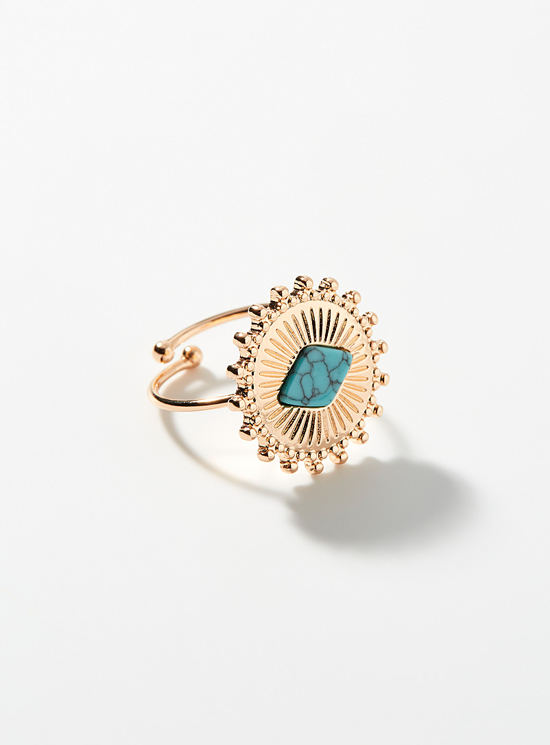 Simons Assorted Turquoise sun ring for women