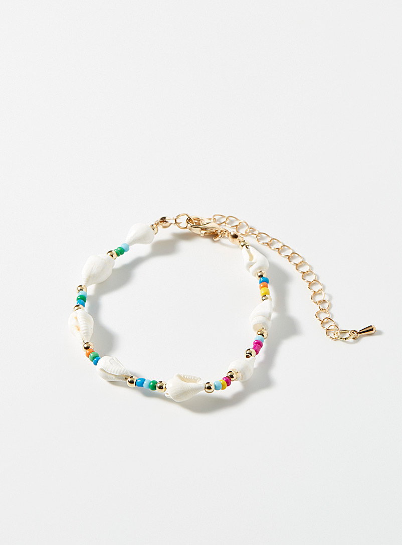 Simons: Le bracelet multicolore petits coquillages Assorti pour femme