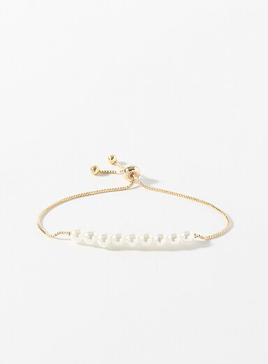 Le bracelet rang&eacute;e de perles