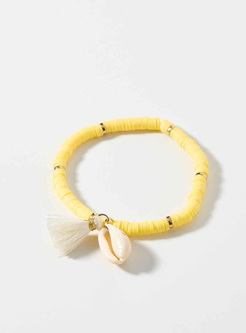 Simons Assorted Seashell and tassel colourful bracelet for women