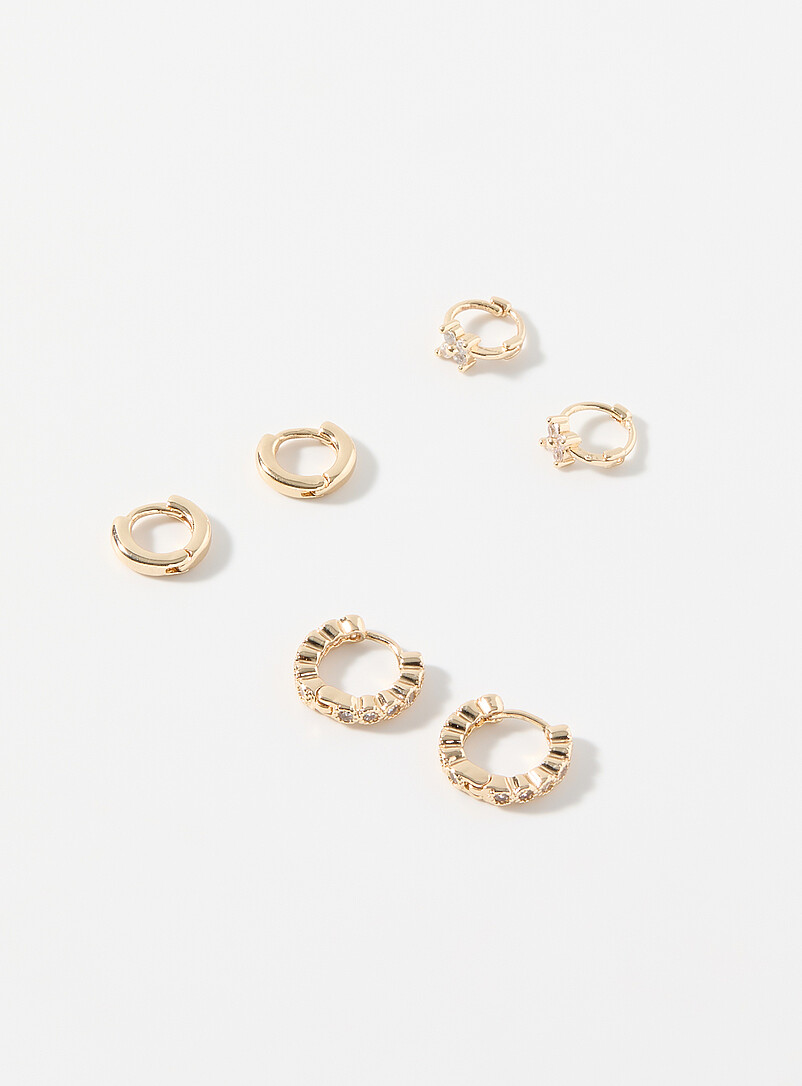 Small decorative crystal hoops Set of 3 product image (primary)