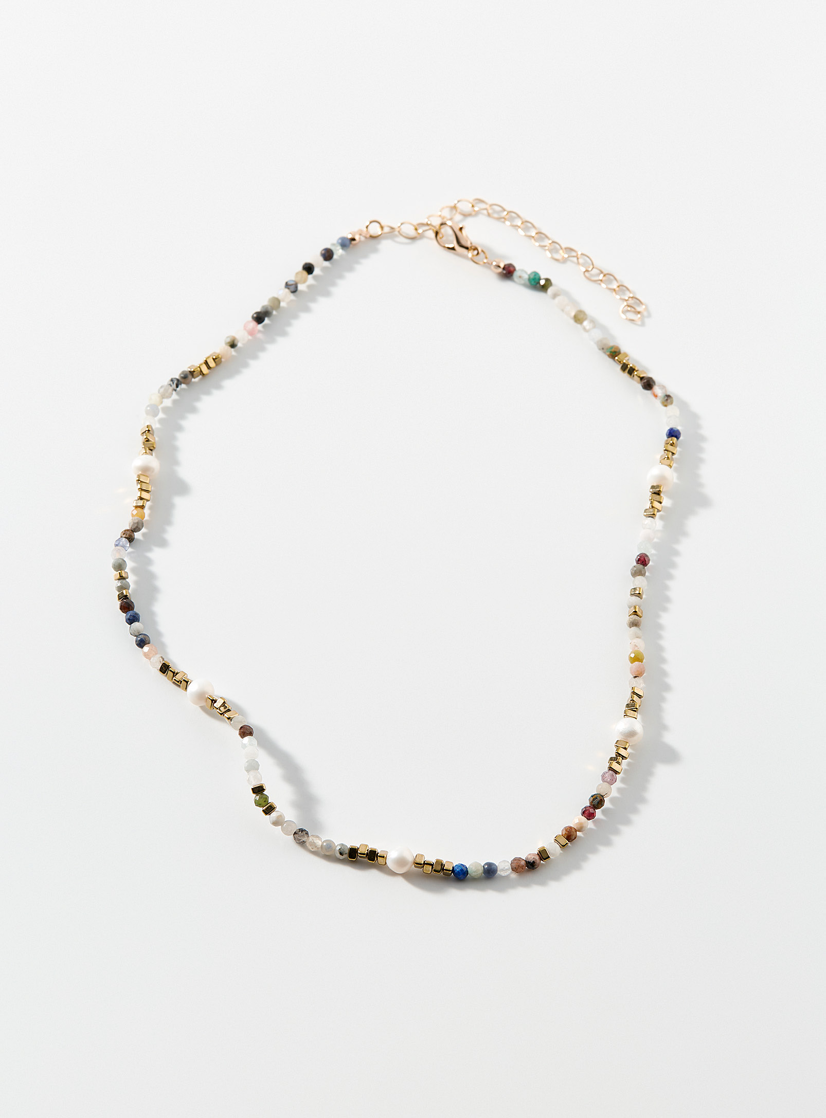 Simons - Women's Stone and pearl necklace