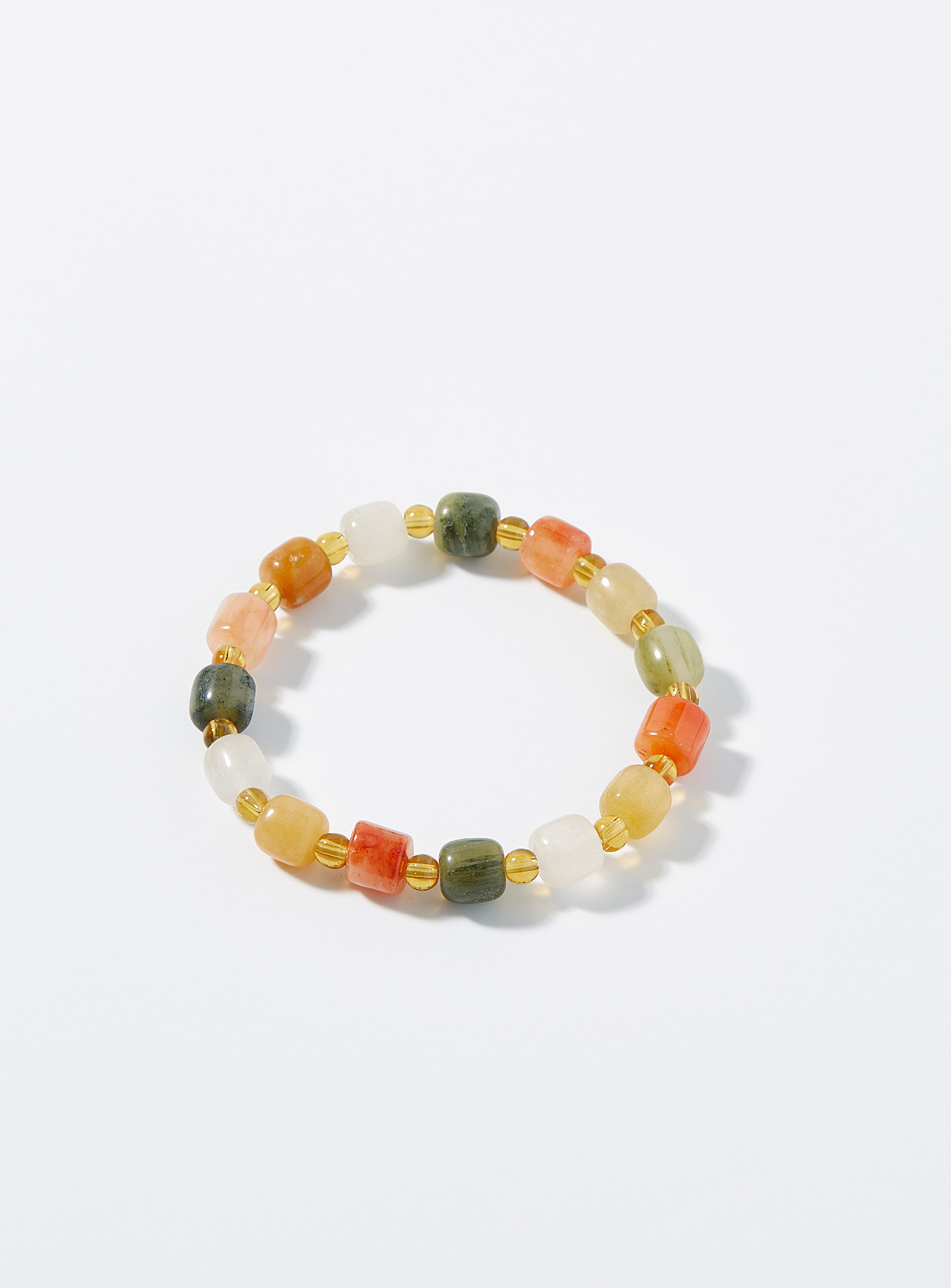 Simons - Women's Natural stone and bead bracelet