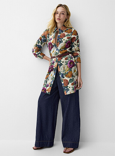 Lush bloom ultra-long shirt