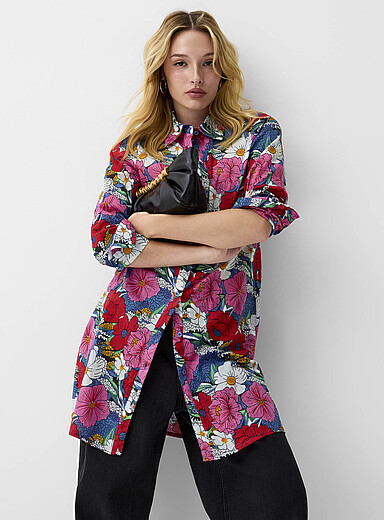 Lush bloom ultra-long shirt