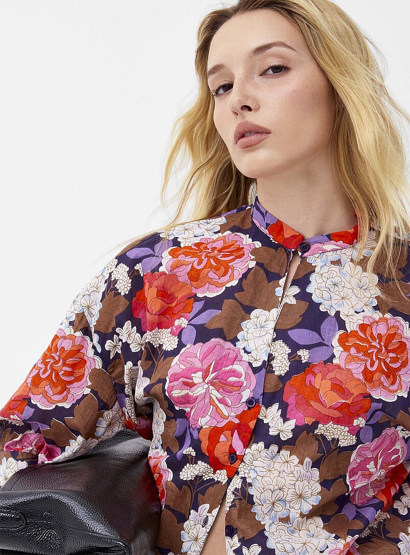Lush bloom officer-collar shirt product image 2